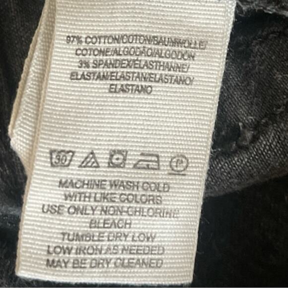 Free People We The Free Raw Edge Split Hem Black Skinny Jeans Size 30 - Picture 8 of 12